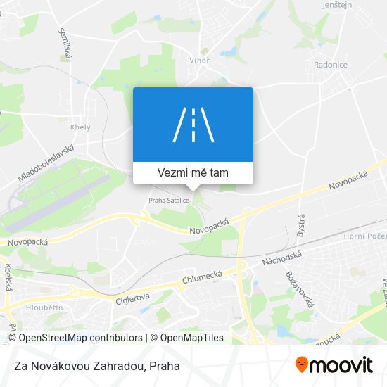 Za Novákovou Zahradou mapa