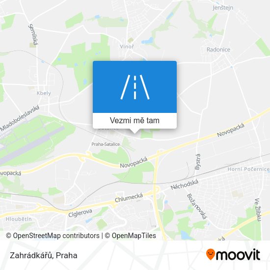 Zahrádkářů mapa