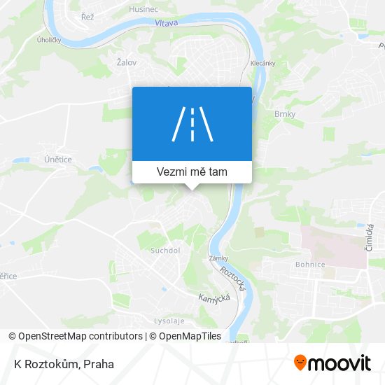 K Roztokům mapa