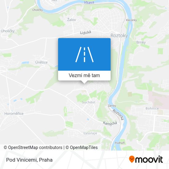 Pod Vinicemi mapa