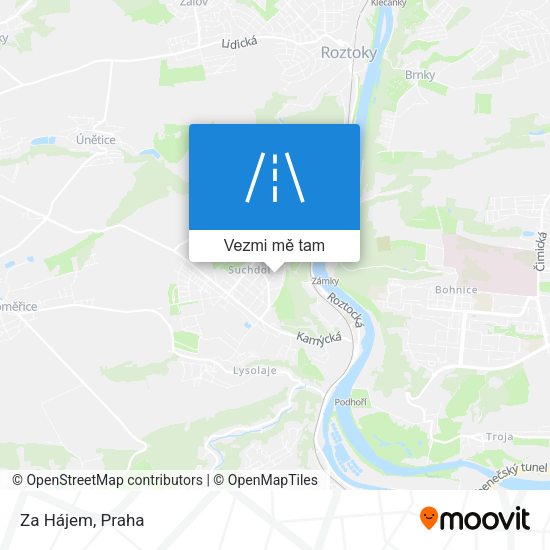 Za Hájem mapa