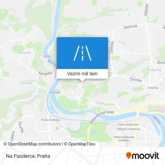 Na Pazderce mapa