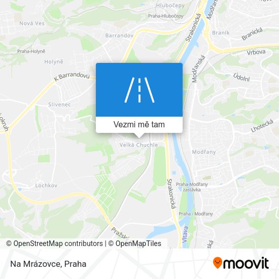 Na Mrázovce mapa