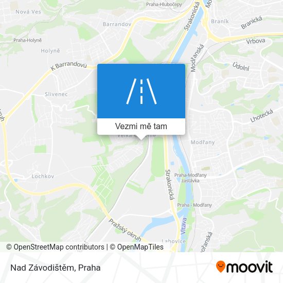 Nad Závodištěm mapa