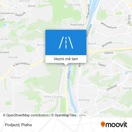 Podjezd mapa