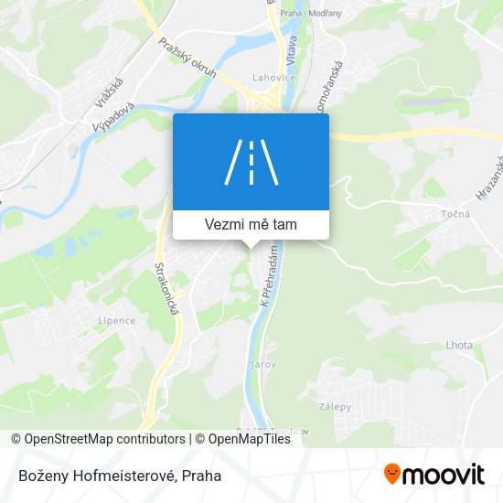 Boženy Hofmeisterové mapa
