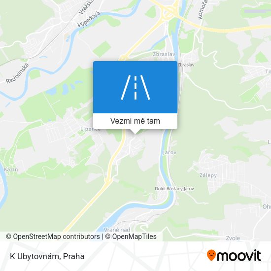 K Ubytovnám mapa