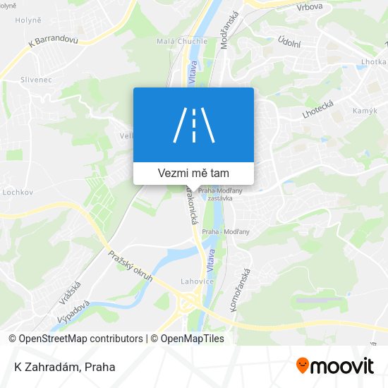 K Zahradám mapa