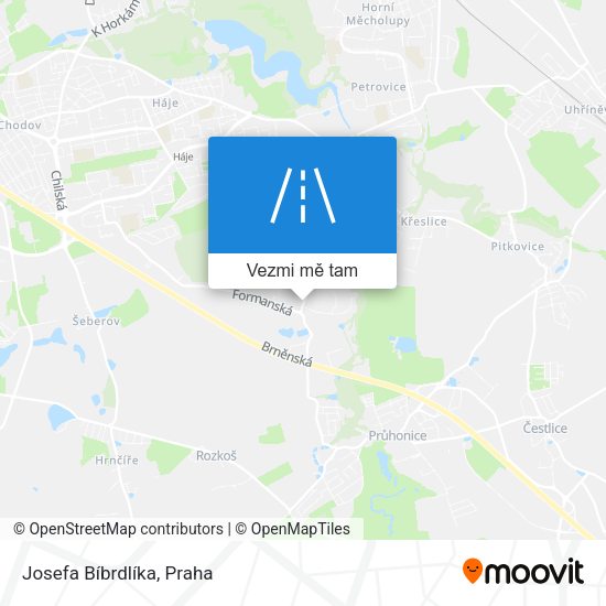 Josefa Bíbrdlíka mapa