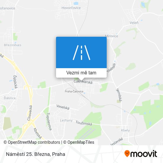Náměstí 25. Března mapa