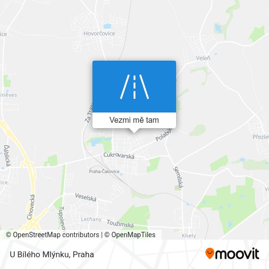 U Bílého Mlýnku mapa