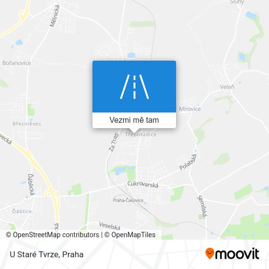 U Staré Tvrze mapa