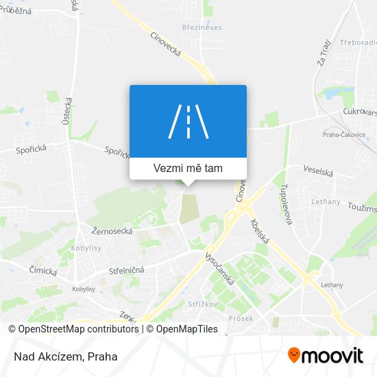 Nad Akcízem mapa