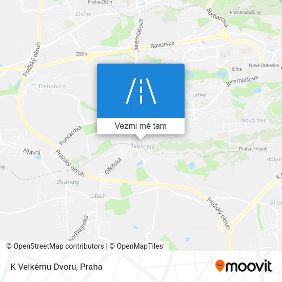 K Velkému Dvoru mapa