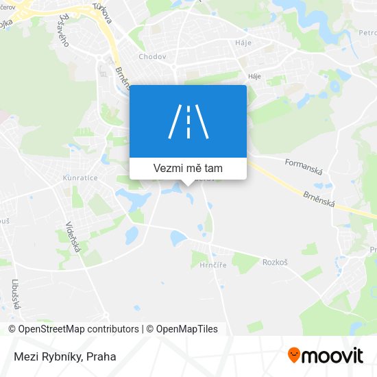 Mezi Rybníky mapa