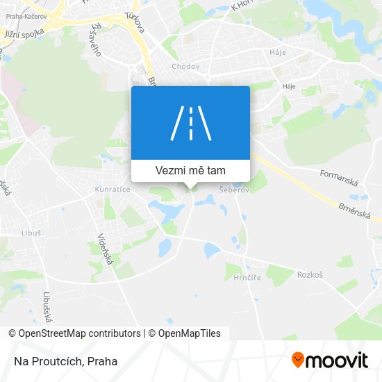 Na Proutcích mapa