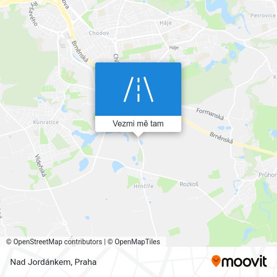 Nad Jordánkem mapa