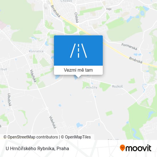 U Hrnčířského Rybníka mapa