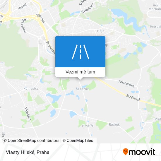 Vlasty Hilské mapa