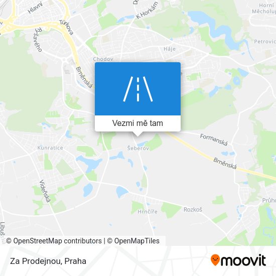 Za Prodejnou mapa