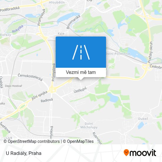 U Radiály mapa