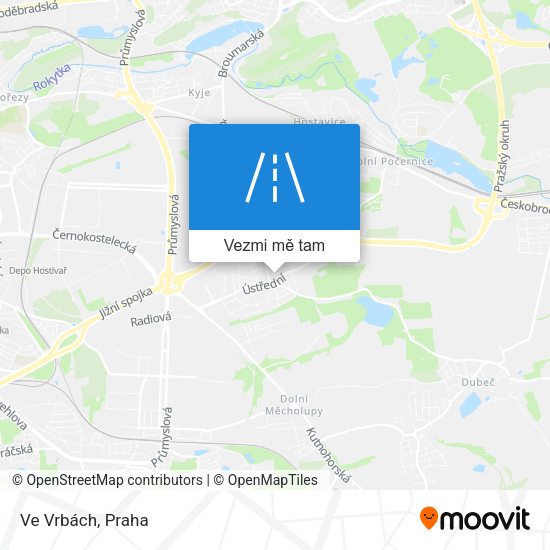 Ve Vrbách mapa