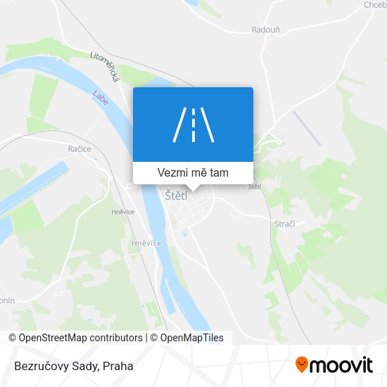 Bezručovy Sady mapa