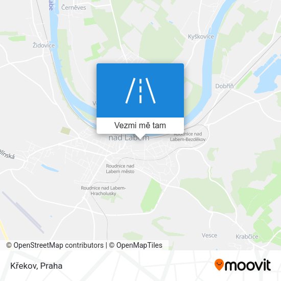 Křekov mapa