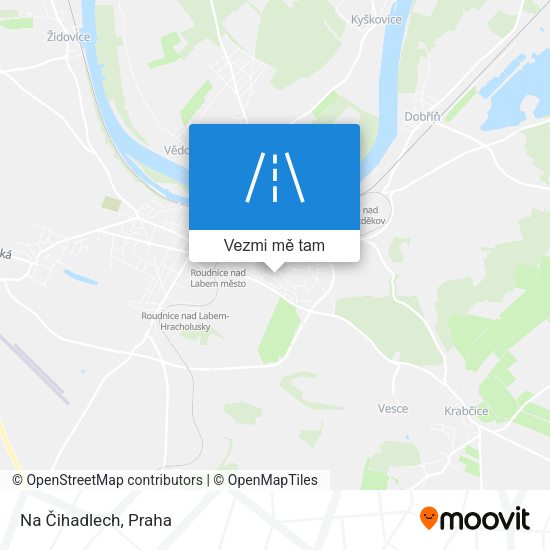 Na Čihadlech mapa