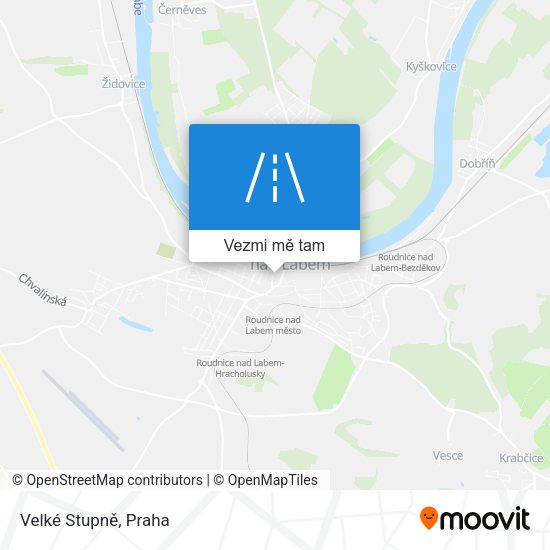 Velké Stupně mapa
