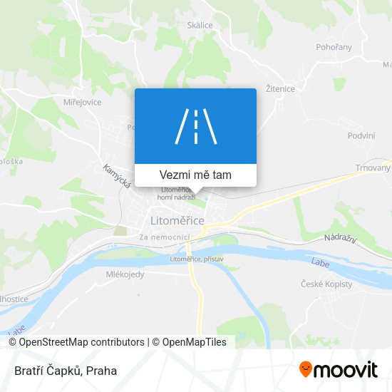 Bratří Čapků mapa