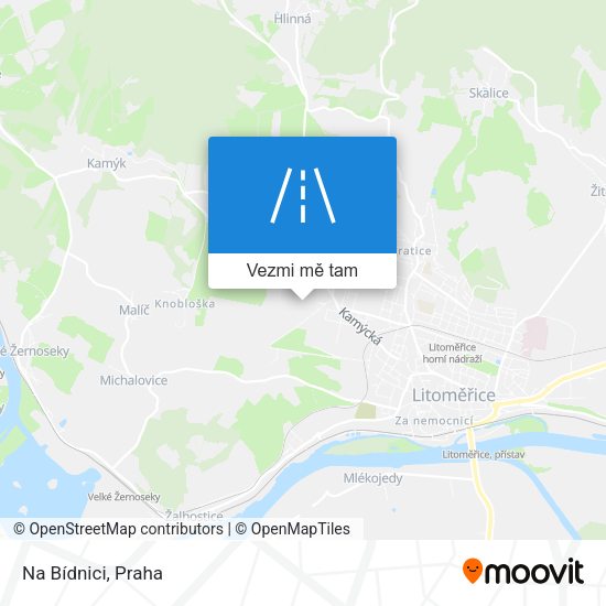 Na Bídnici mapa