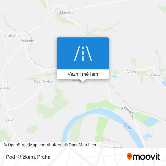 Pod Křížkem mapa