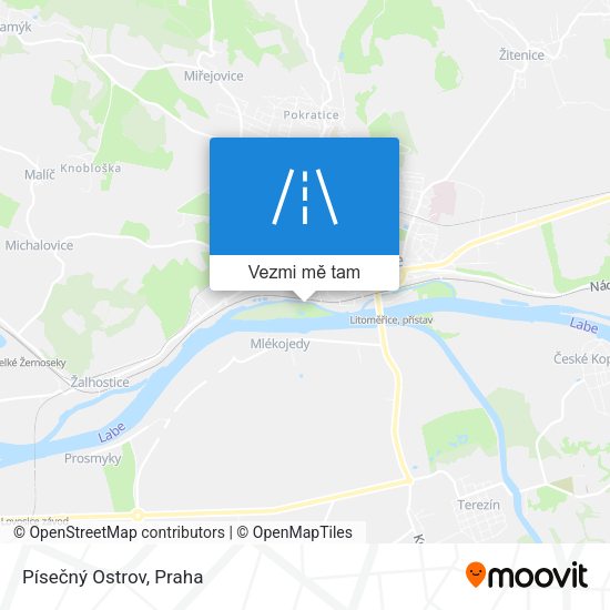 Písečný Ostrov mapa