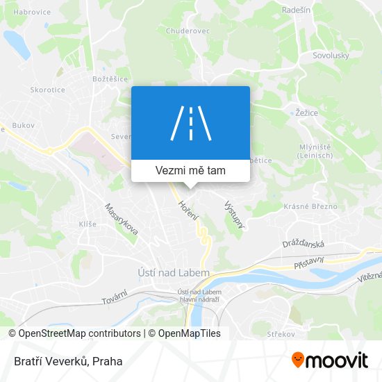 Bratří Veverků mapa