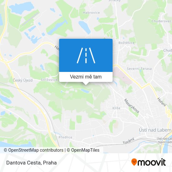Dantova Cesta mapa