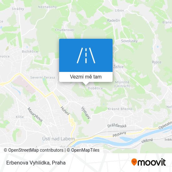 Erbenova Vyhlídka mapa