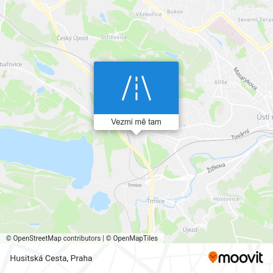 Husitská Cesta mapa