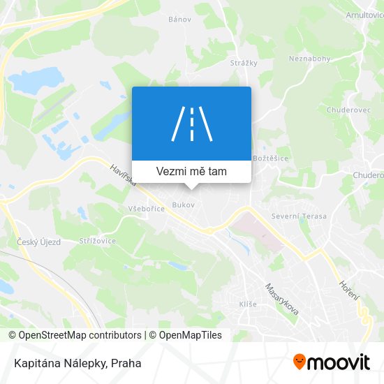Kapitána Nálepky mapa