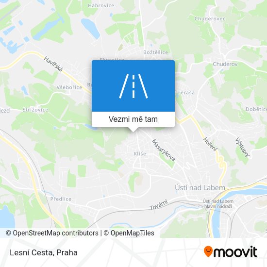 Lesní Cesta mapa