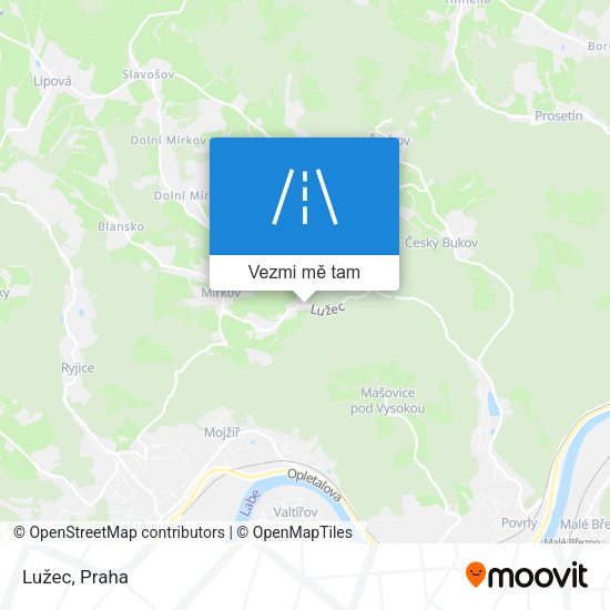 Lužec mapa