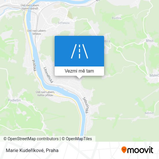 Marie Kudeříkové mapa