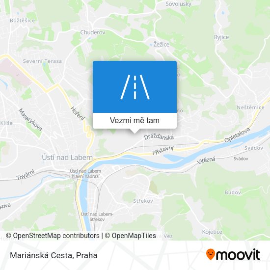 Mariánská Cesta mapa