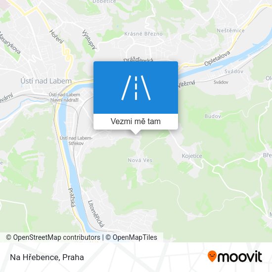 Na Hřebence mapa