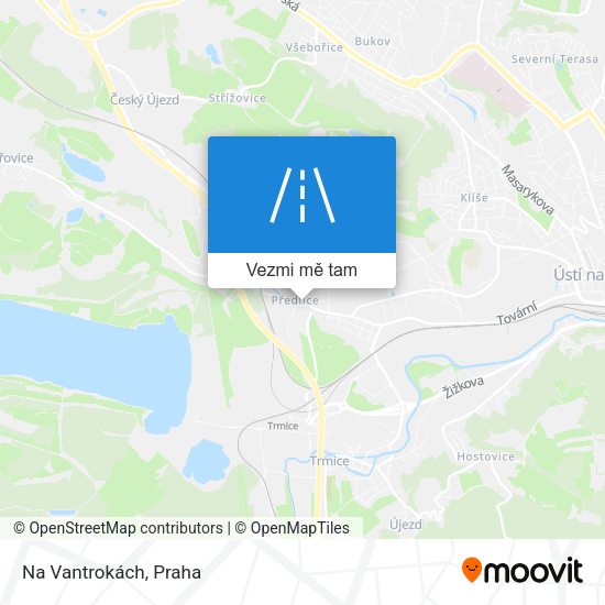 Na Vantrokách mapa