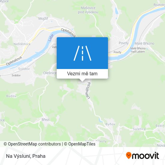 Na Výsluní mapa