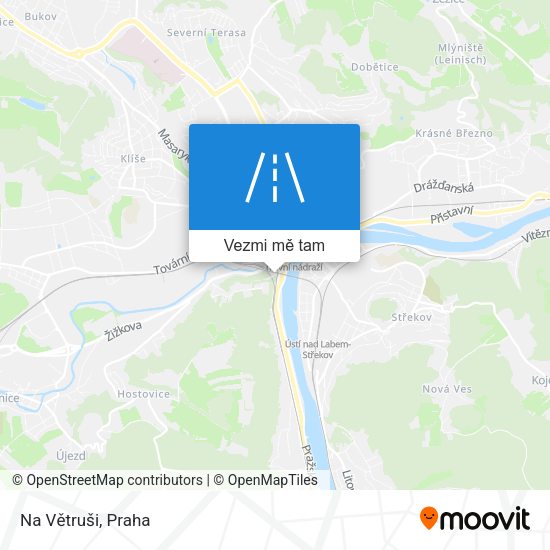 Na Větruši mapa