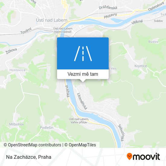 Na Zacházce mapa