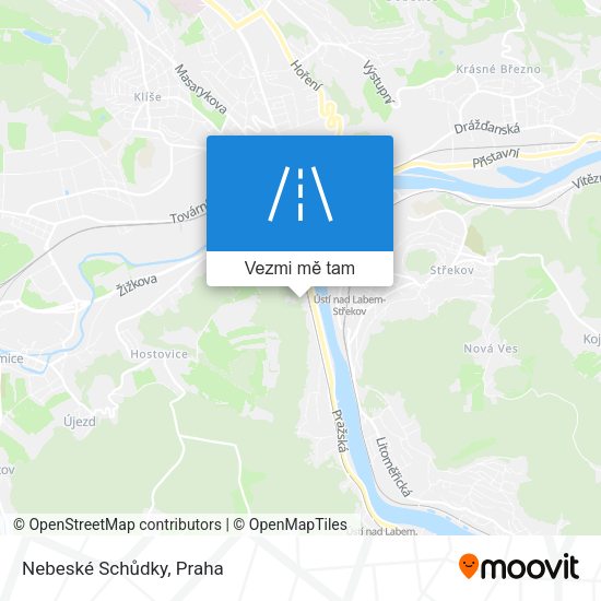 Nebeské Schůdky mapa