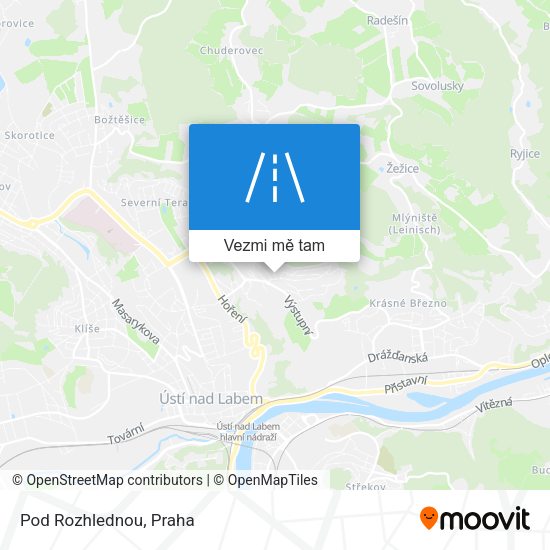 Pod Rozhlednou mapa